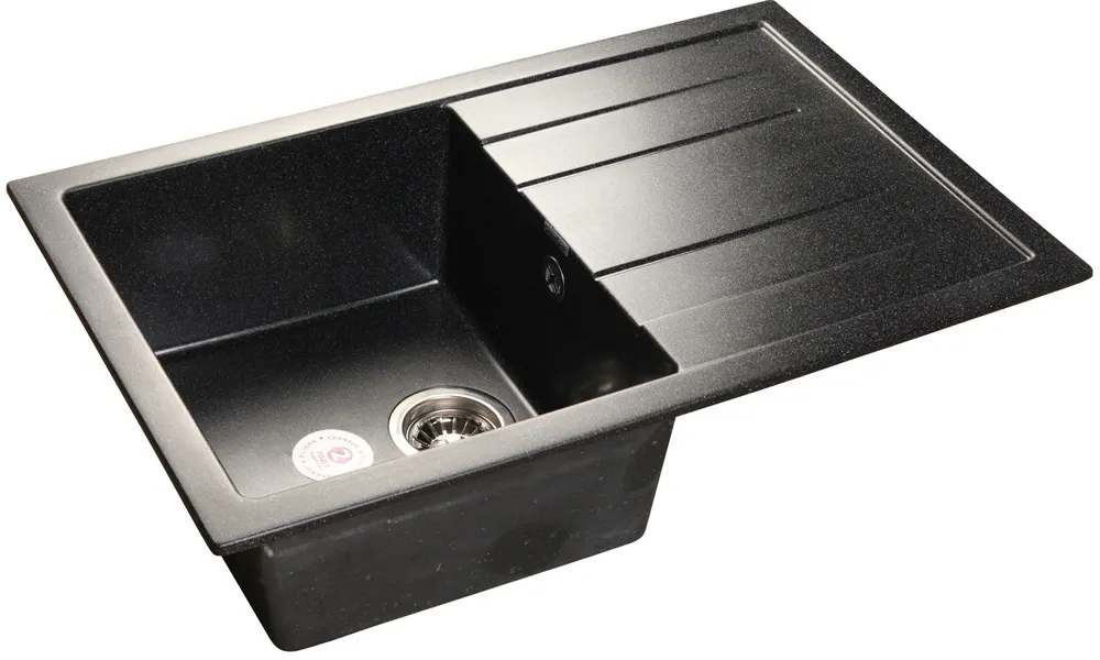 Детальное фото товара: GranFest QUADRO GF-Q-780 L, мойка, мрамор, черный