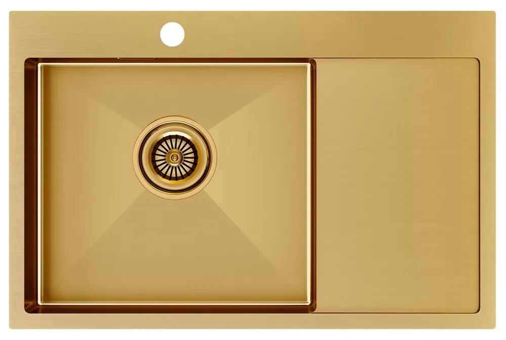 Детальное фото товара: Paulmark KRONER 78F, мойка, нержавеющая сталь, брашированное золото