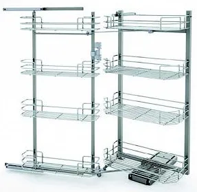 Детальное фото товара: Sige Duo-8 выдвижная система с 8-ю корзинами для высокого шкафа шириной 600 мм