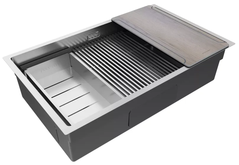 Детальное фото товара: Paulmark NEXT-MULTI SINK 74-L UNI, мойка, нержавеющая сталь брашированная