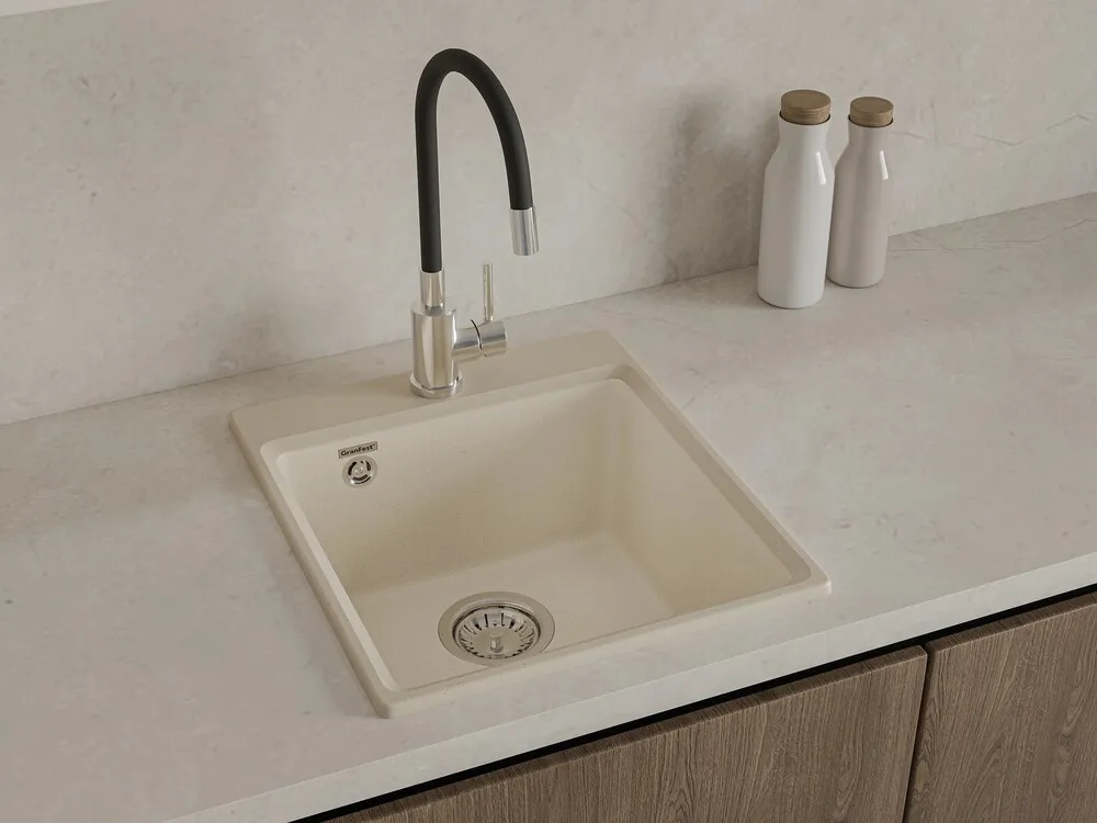 Детальное фото товара: GranFest LEVEL GF-LV-420, мойка, мрамор, кашемир