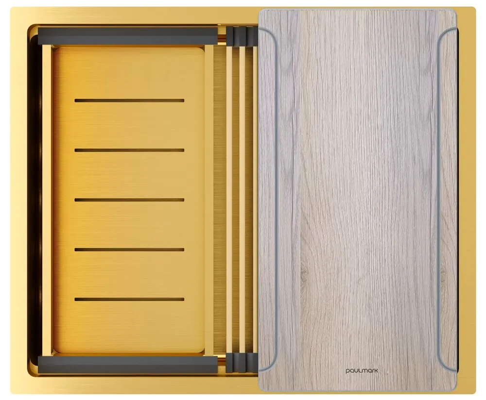 Фото товара: Paulmark NEXT-MULTI SINK 54 UNI, мойка, нержавеющая сталь, брашированное золото