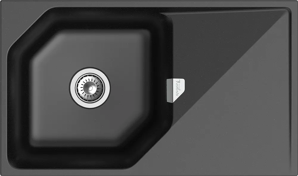 Фото товара: Rivelato LOCUS LS-85 nero, мойка, гранит, черный