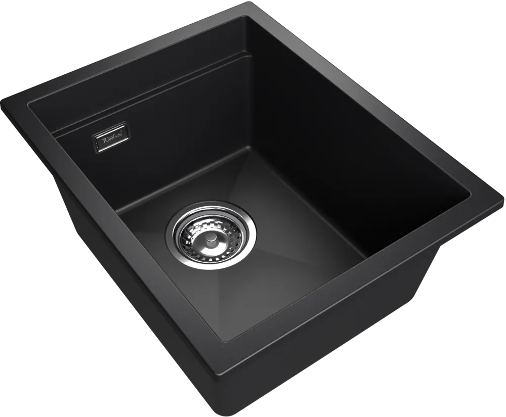 Детальное фото товара: Rivelato LINO LN-354 nero, мойка, гранит, черный