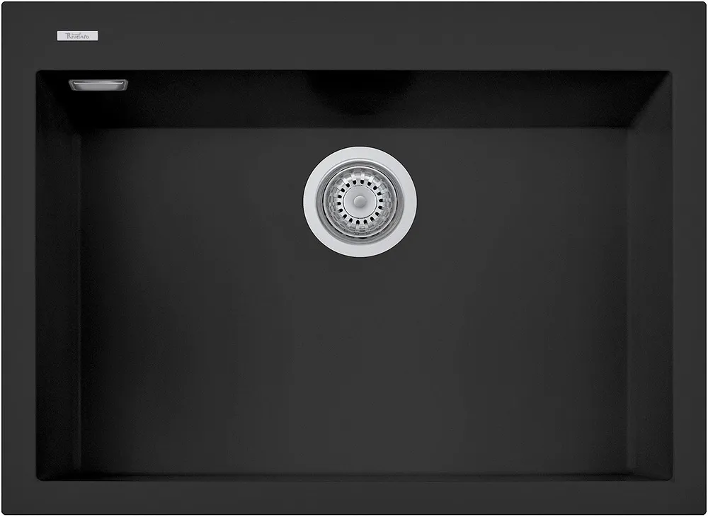 Детальное фото товара: Rivelato ZENO ZN-6950 nero profondo, мойка, керамика, черный