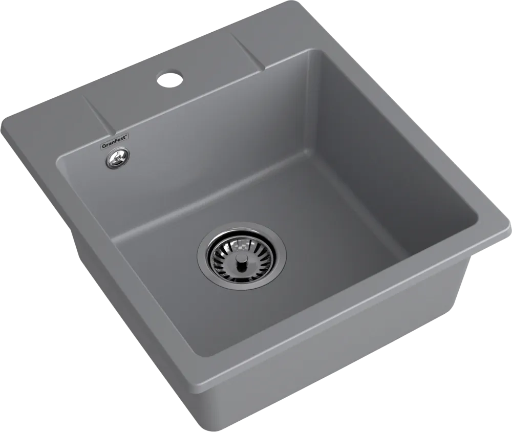 Детальное фото товара: GranFest URBAN 245, мойка, гранит, темно-серый