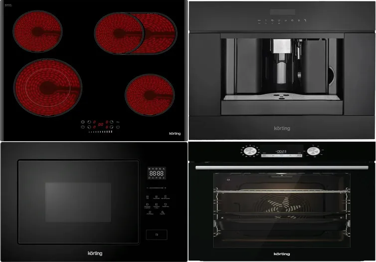 Фото товара: KORTING HK 62550 B + OKB 8481 ESN PYRO + KMI 827 GN + KCM 9200 BG