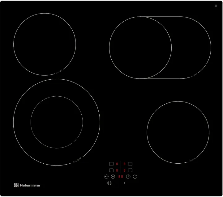 Фото товара: Hebermann HBKC 6042.1 B стеклокерамическая поверхность
