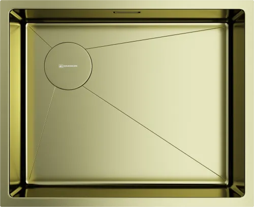 Фото товара: Omoikiri Taki 54-U/IF-L-LG Side SF, мойка, нержавеющая сталь/светлое золото