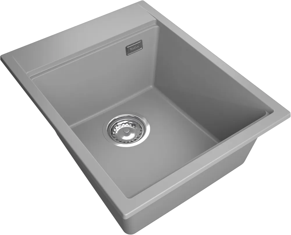 Детальное фото товара: Rivelato TESORO TR-405 grigio metallizz, мойка, гранит, серый металлик