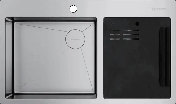 Фото товара: Omoikiri Akisame 86-2 Side-IN, мойка, нержавеющая сталь