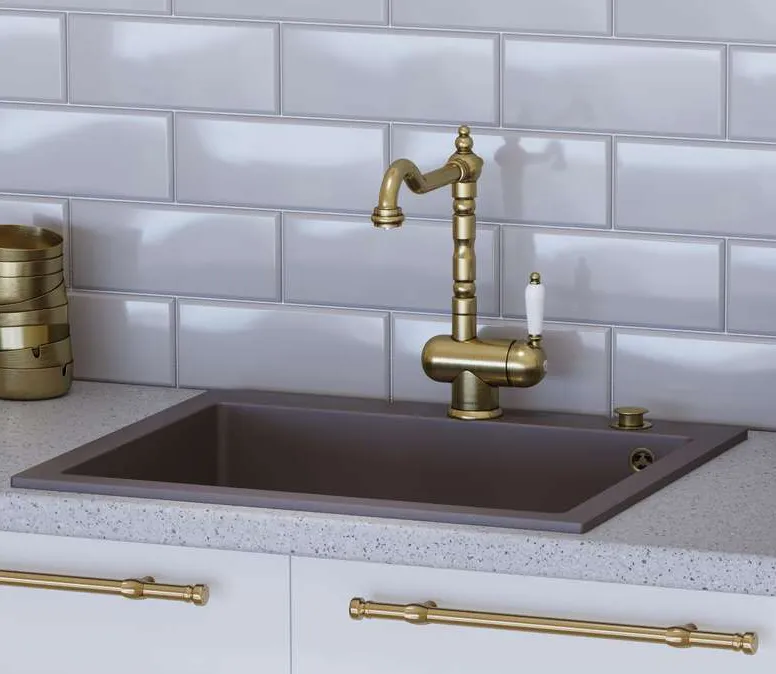 Детальное фото товара: Omoikiri Bosen 61-WH, мойка, гранит, белый