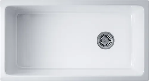 Фото товара: Omoikiri Tokara 88-U/I-WH Glossy Side, мойка, керамика, белый глянцевый