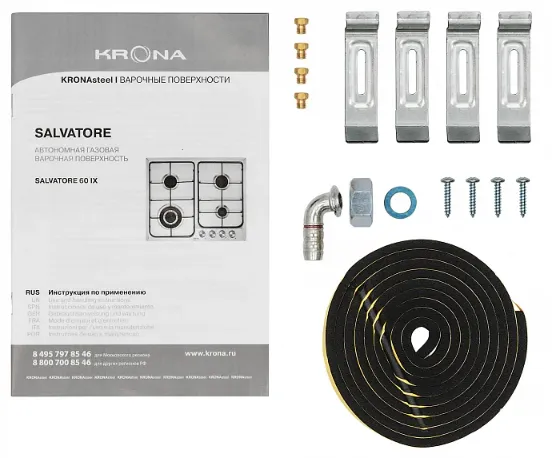 Детальное фото товара: Krona SALVATORE 60 IX газовая поверхность