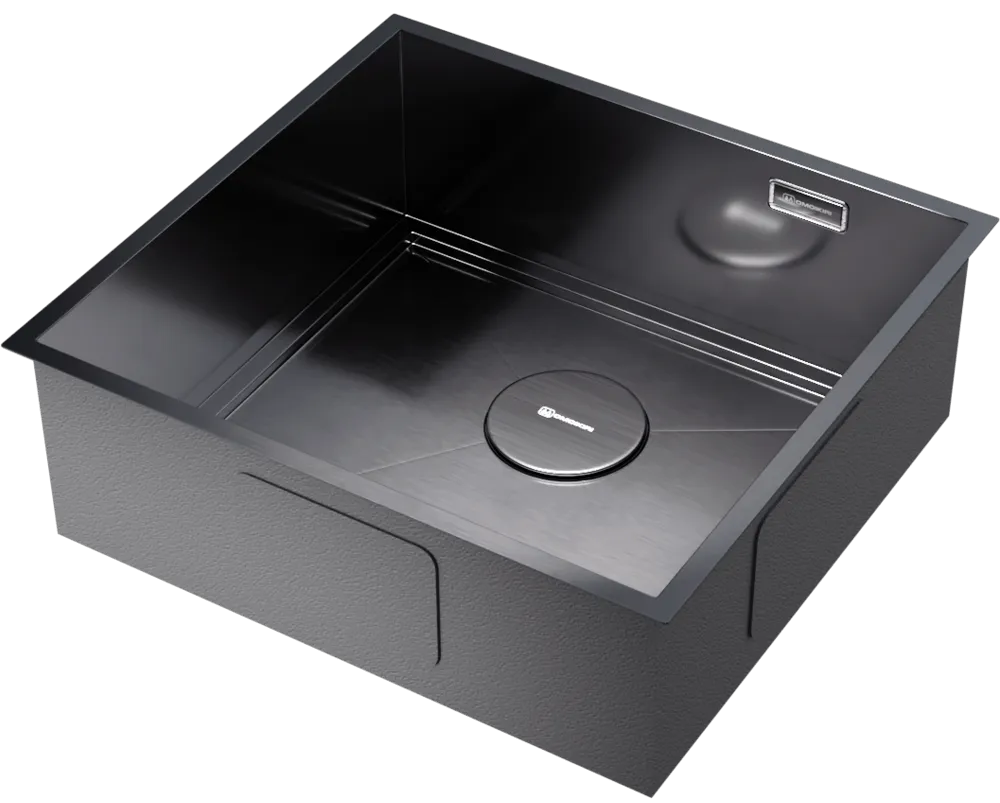 Детальное фото товара: Omoikiri Kasen 48-26 INT GM, мойка, нержавеющая сталь/вороненая сталь 