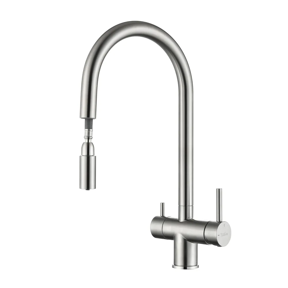 Детальное фото товара: Rivelato TREVI 2433505 BS, смеситель, нержавеющая сталь