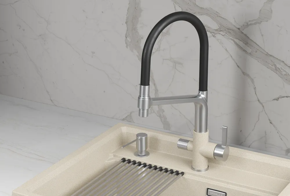 Детальное фото товара: GRANULA 5083 смеситель, нержавеющая сталь, пирит