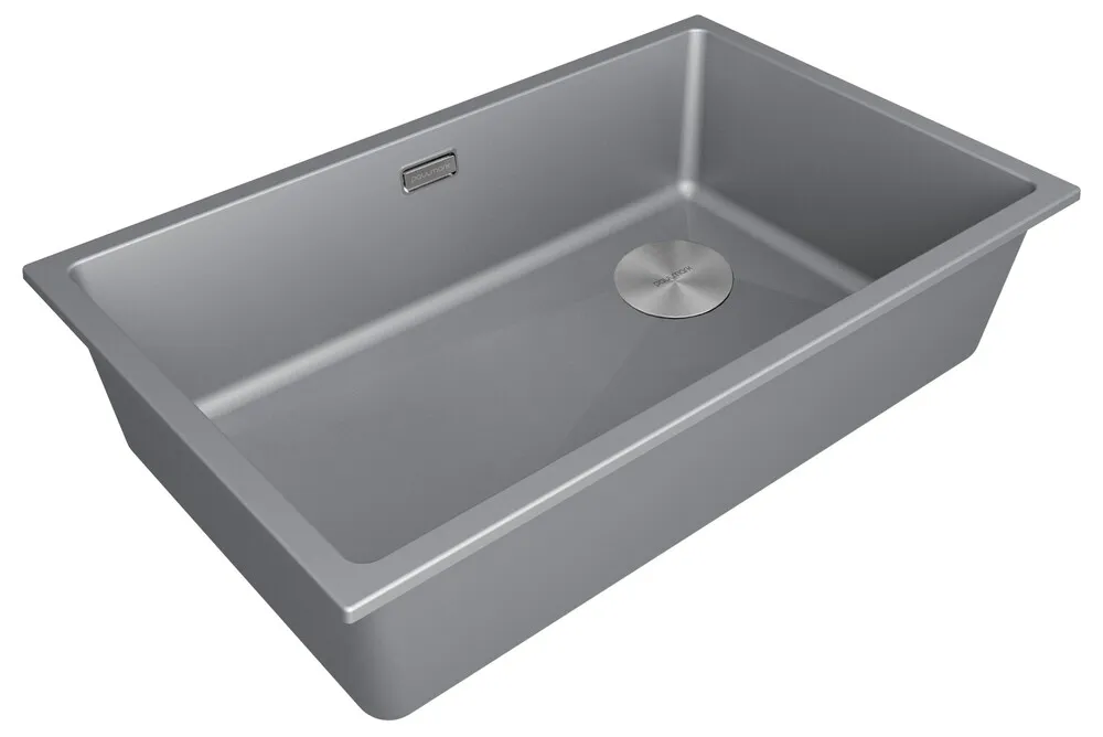 Детальное фото товара: Paulmark LUMI 74UNI-SKEW, мойка, гранит, серый металлик