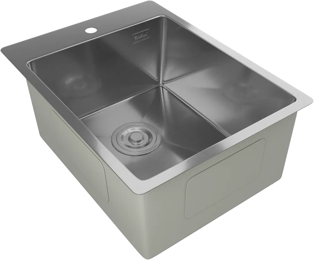 Детальное фото товара: Rivelato RINOX 3850 INOX, мойка, нержавеющая сталь
