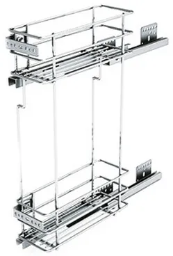 Фото товара: Sige Sigma Soft бутылочница выдвижная для верхнего шкафа шириной 150 мм, 110х280х520 мм