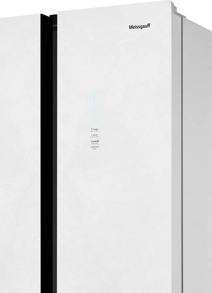 Детальное фото товара: Weissgauff WCD 450 White Rock Glass NoFrost Inverter