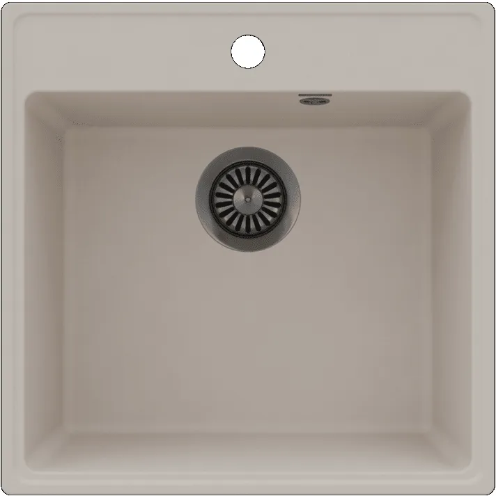 Детальное фото товара: Maunfeld Perla 505 MFQS-505LBG, мойка, гранит, светло-бежевый