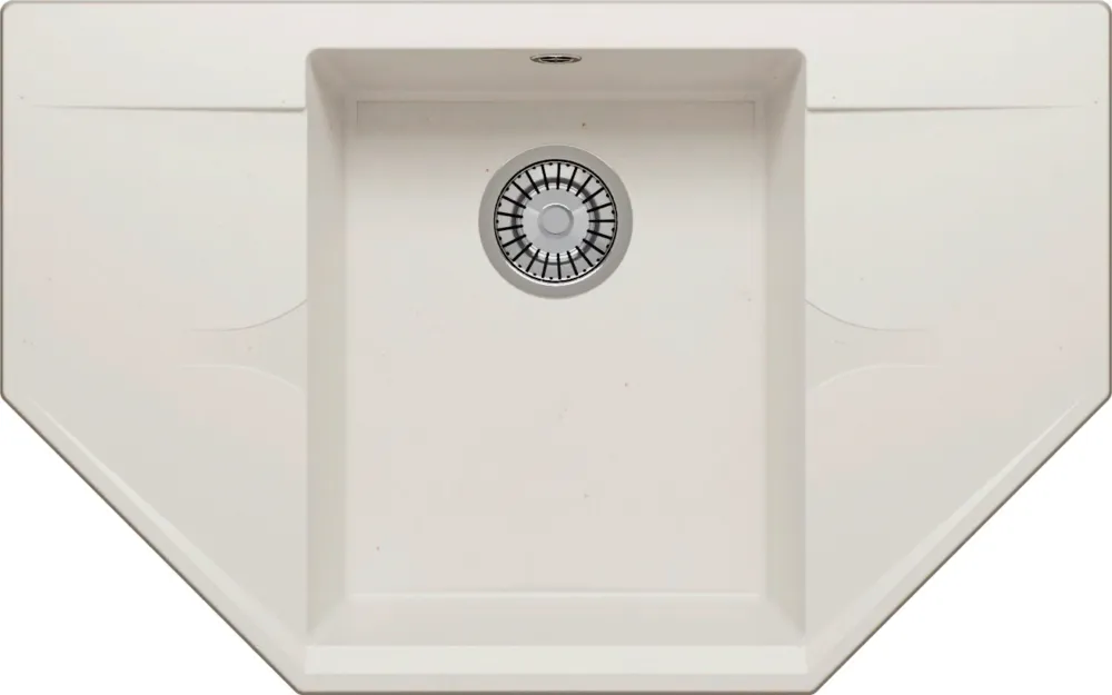 Фото товара: Polygran RIFF-800, мойка, мрамор, белый хлопок 36