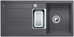 Фото товара: Blanco Metra 6S, мойка, гранит, темная скала