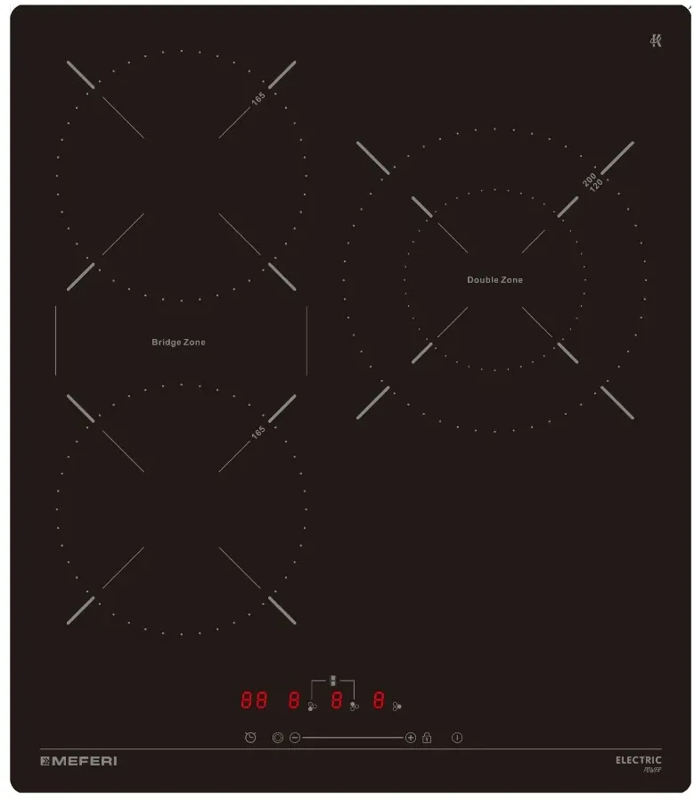 Фото товара: MEFERI MEH453BK POWER стеклокерамическая поверхность