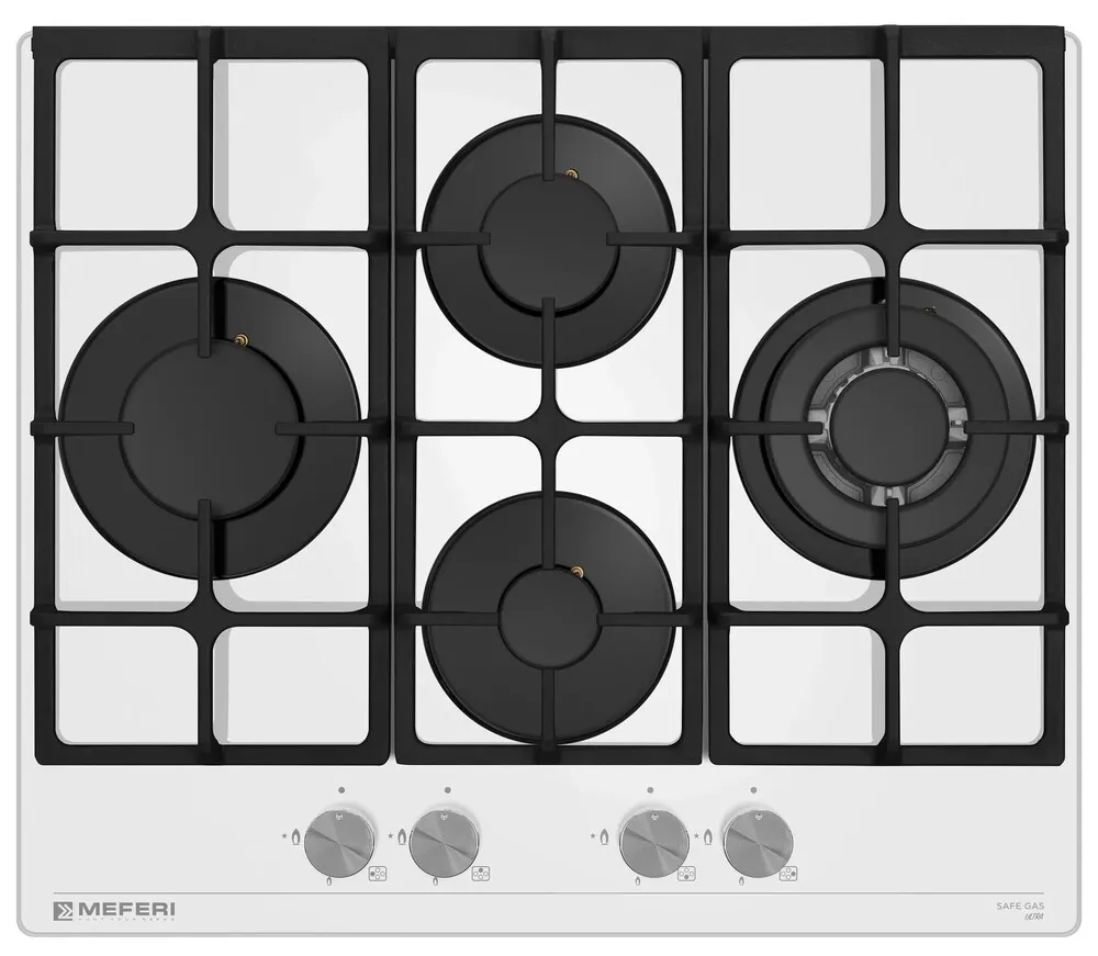 Фото товара: MEFERI MGH604WH GLASS ULTRA газовая поверхность