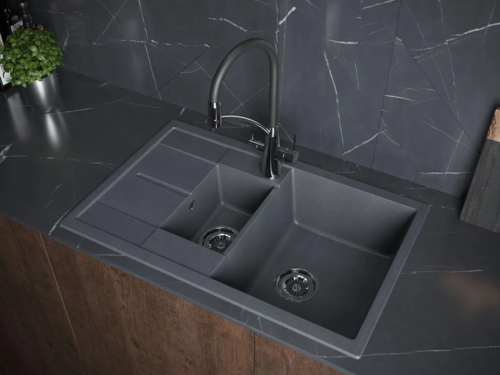 Детальное фото товара: Paulmark FLUGEN 60/1,5, мойка, гранит, графит