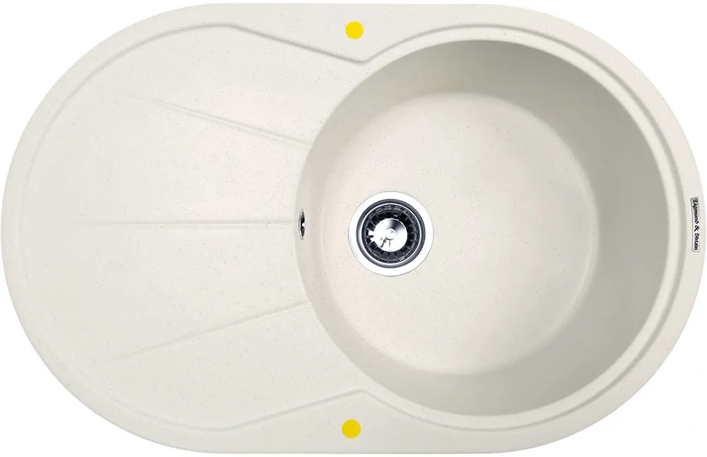 Детальное фото товара: Zigmund & Shtain KREIS OV 770B, мойка, каменная соль 
