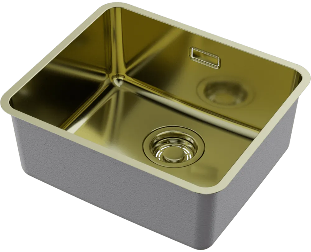 Детальное фото товара: Omoikiri Omi 43-U/I-LG Ultra Mini, мойка, нержавеющая сталь/светлое золото