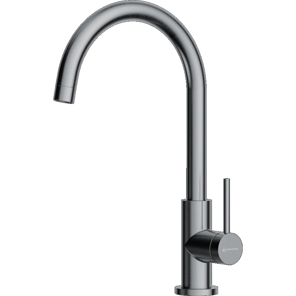 Фото товара: Omoikiri Shinagawa Slim BN, смеситель, нержавеющая сталь