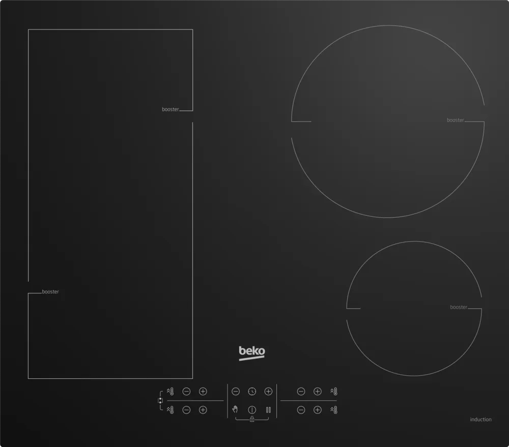 Фото товара: Beko BHI6420KFBB индукционная поверхность