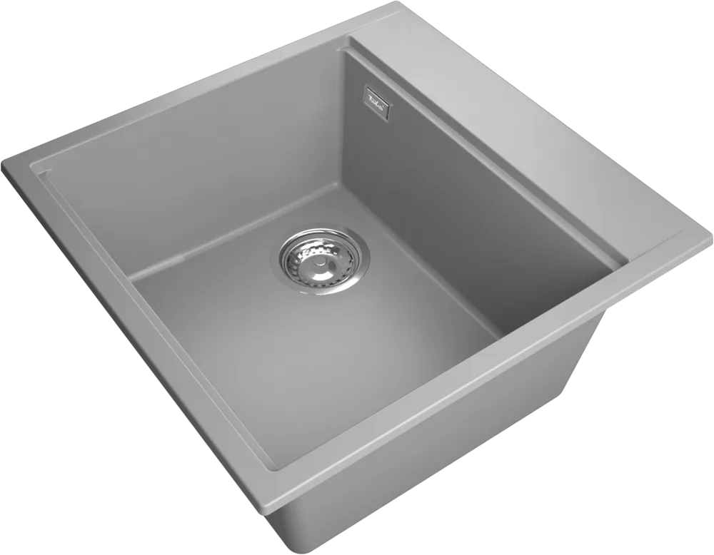 Детальное фото товара: Rivelato TESORO TR-505-L grigio metallizz, мойка, гранит, серый металлик
