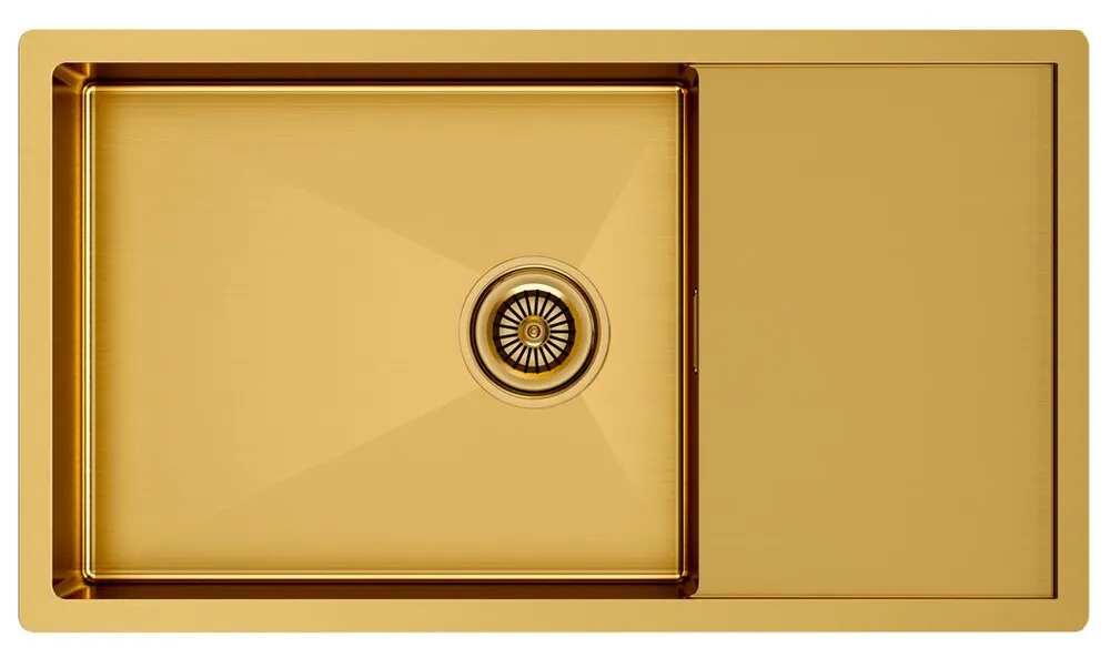 Детальное фото товара: Paulmark GERBERG 78F UNI, мойка, нержавеющая сталь, брашированное золото