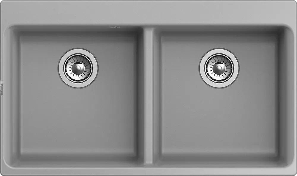 Детальное фото товара: Rivelato AXEL X-90-2D grigio metallizza, мойка, гранит, серый металлик