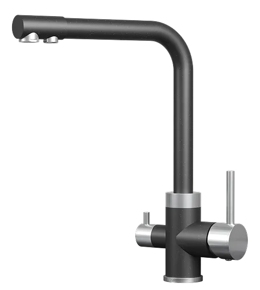 Фото товара: GRANULA 5015 смеситель, нержавеющая сталь, шварц