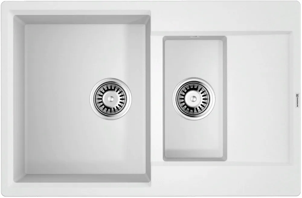 Фото товара: Omoikiri Daisen 78-2T-WH, мойка, гранит, белый