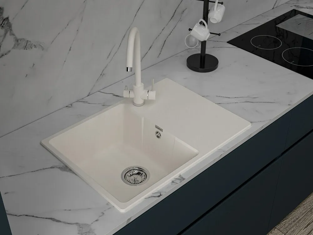 Детальное фото товара: GranFest URBAN 668L мойка, гранит, белый