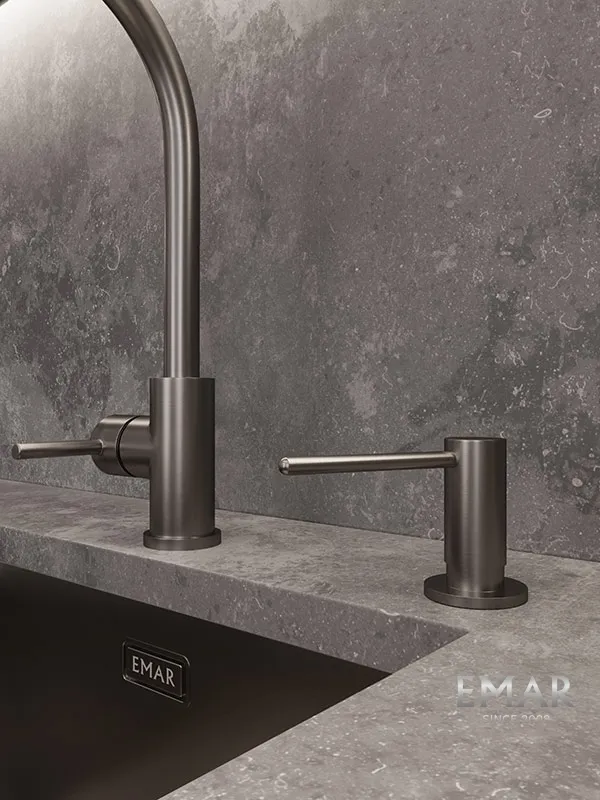 Детальное фото товара: Emar ЕД-405D.PVD Dark, дозатор для моющего средства, вороненая сталь