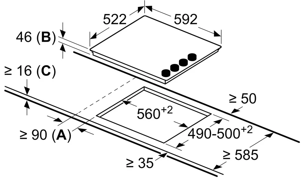 Детальное фото товара: NEFF T16NKE0L стеклокерамическая поверхность