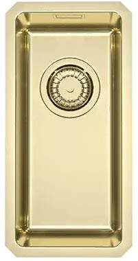 Фото товара: ALVEUS KOMBINO 10 MONARCH GOLD SAT-90, мойка, нерж. сталь, золото (в компл. с выпуском без сифона)