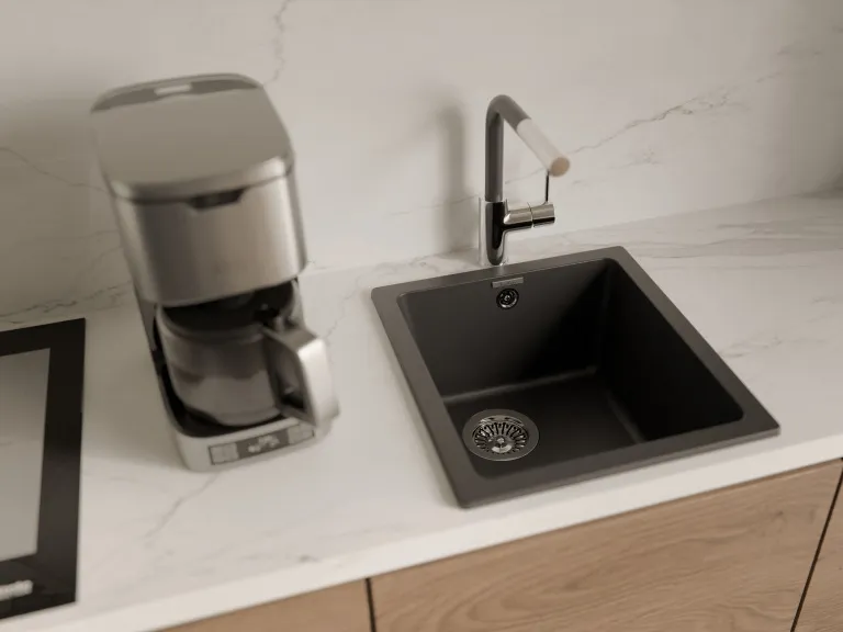 Детальное фото товара: Rivelato LEDRO 9022200 antracite/cromo, смеситель, гранит, антрацит/хром