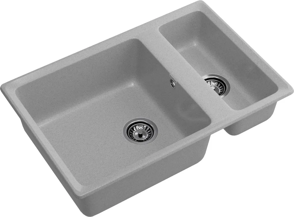 Детальное фото товара: GranFest LEVEL GF-LV-760K, мойка, мрамор, серый