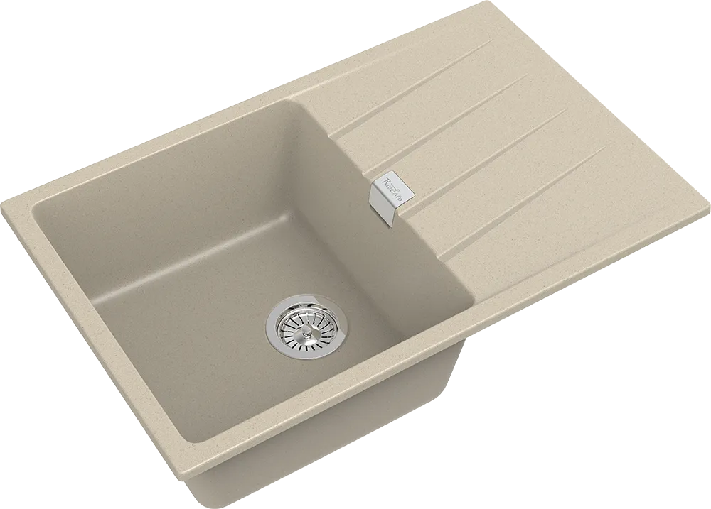 Детальное фото товара: Rivelato RAUM RM-78 beige scuro, мойка, гранит, темно-бежевый