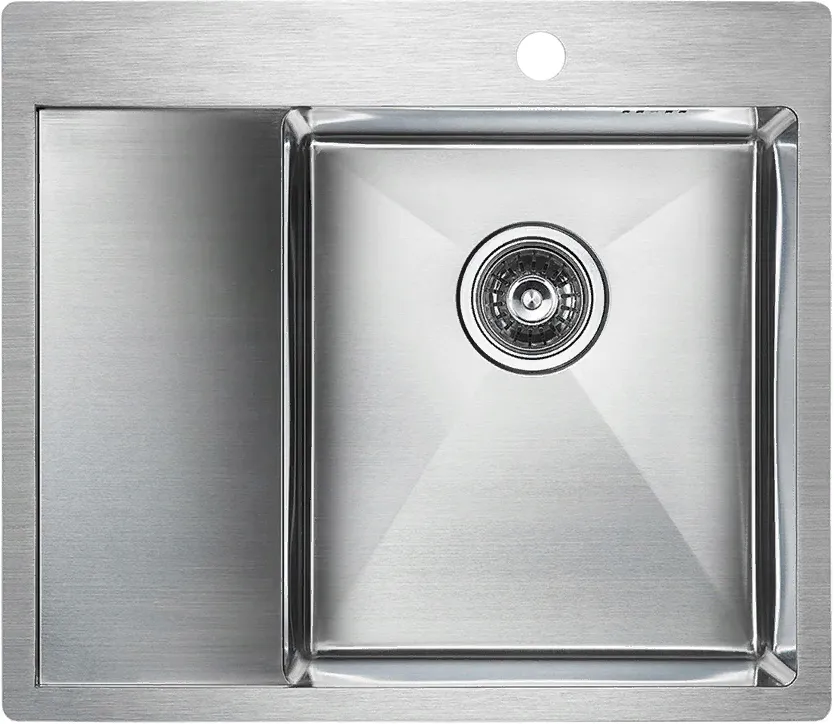 Детальное фото товара: Paulmark KRONER 59F, мойка, нержавеющая сталь брашированная, правая