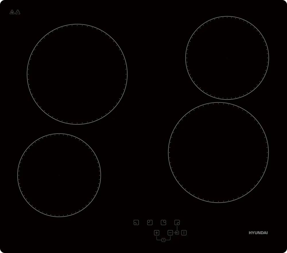 Детальное фото товара: Hyundai HHE 6410 BG стеклокерамическая поверхность