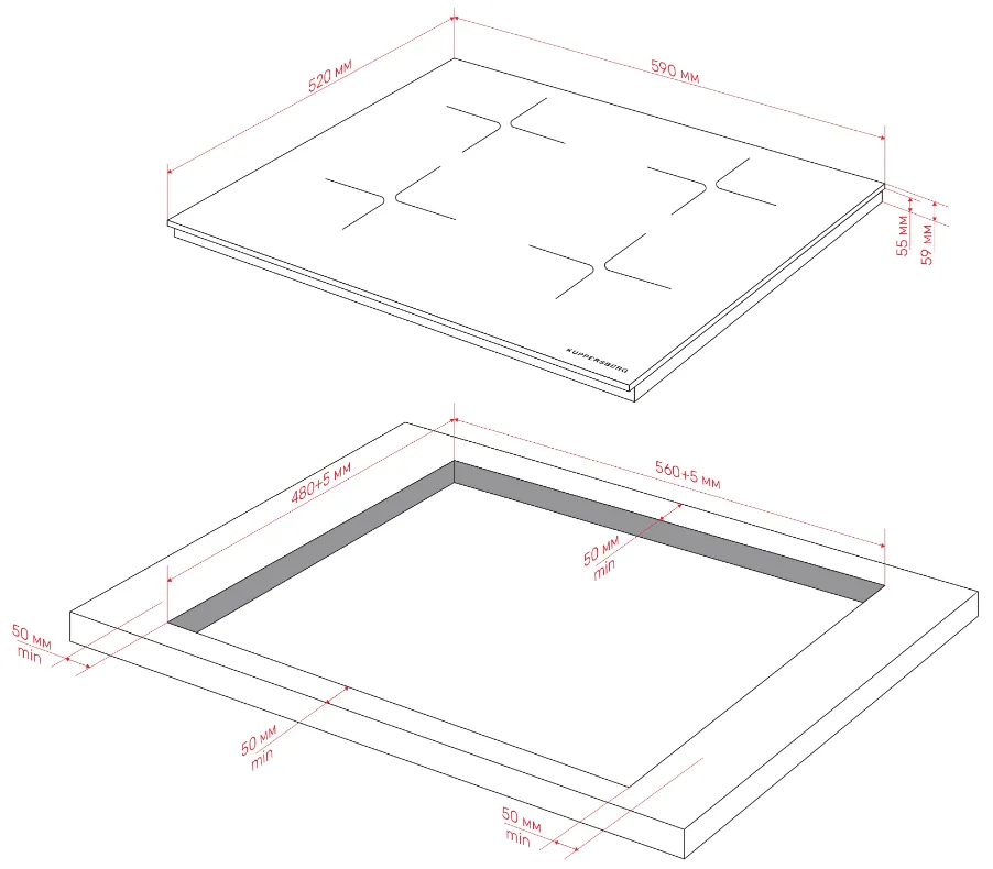 Детальное фото товара: Kuppersberg ICI 609 индукционная поверхность